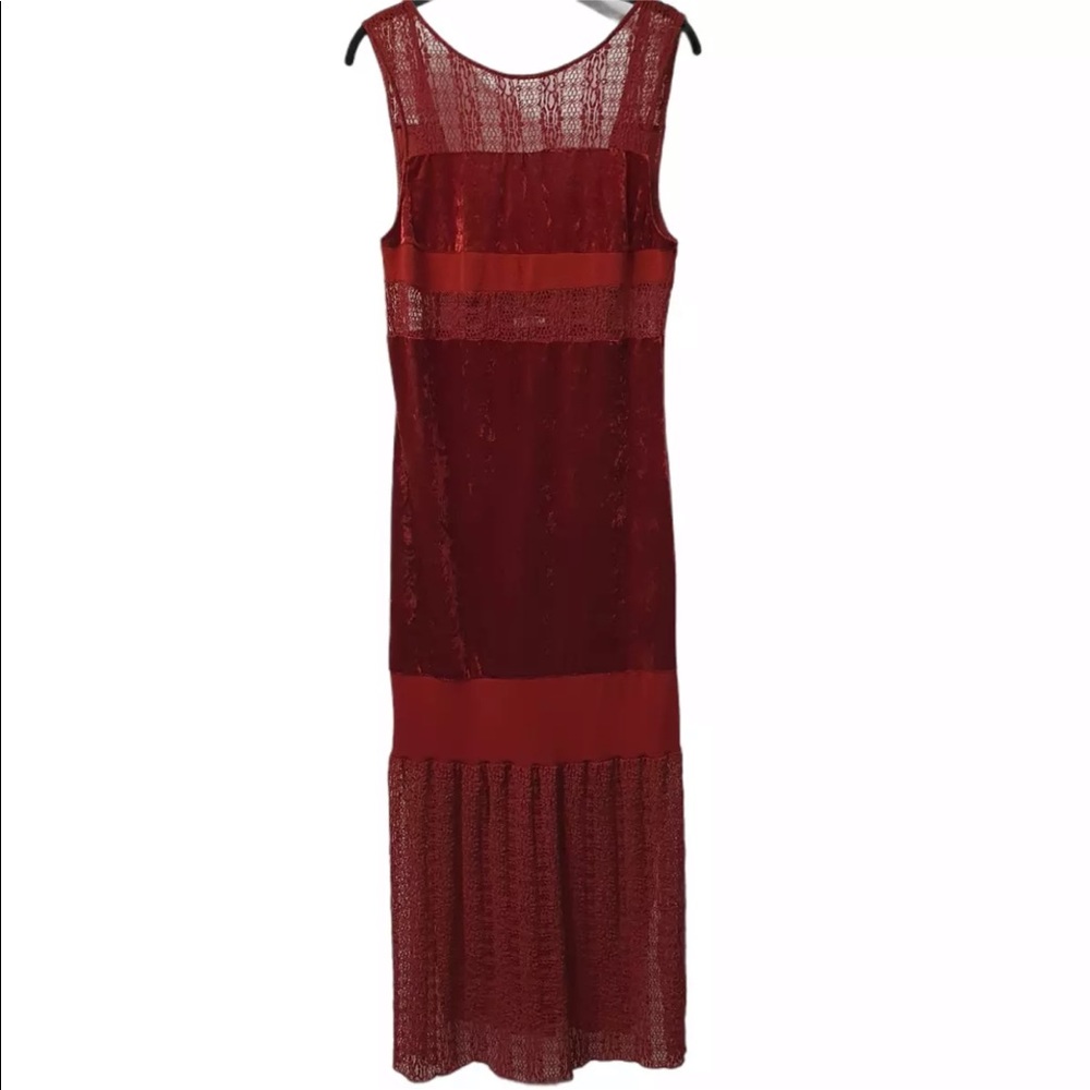 Intimately Free People ‘Keep In Line’ Velvet and Lace Panel Midi-Dress Small
